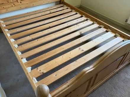 Photo of free King size pine bedframe (Belper) #1