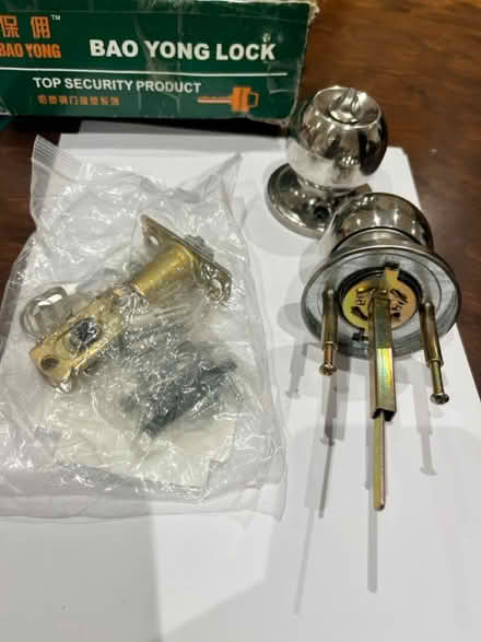 Photo of free Bathroom door knob and lock (Heston) #2
