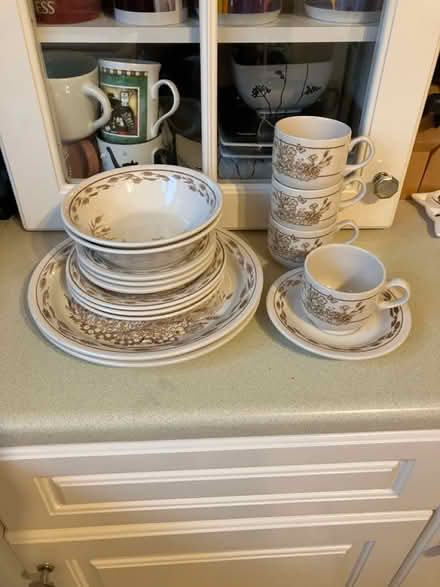 Photo of free Harvest design crockery, in a box (Greenhills, East Kilbride) #1