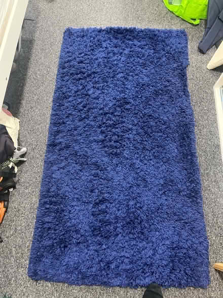 Photo of free Blue fluffy rug (Euston WC1H) #1