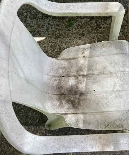 Photo of free white resin lawn chair (Teaneck) #1