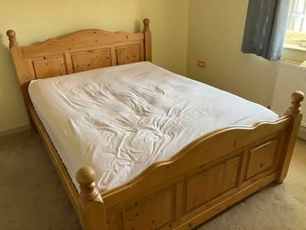 Photo of free King size pine bedframe (Belper) #2