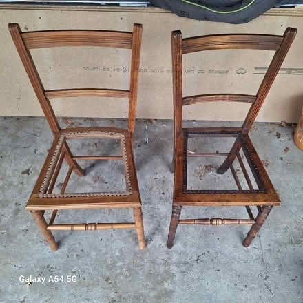 Photo of free 2 antique dining chairs. (Kendal LA9) #2
