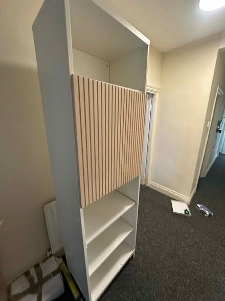 Photo of free Wooden shelving unit (Leytonstone) #1