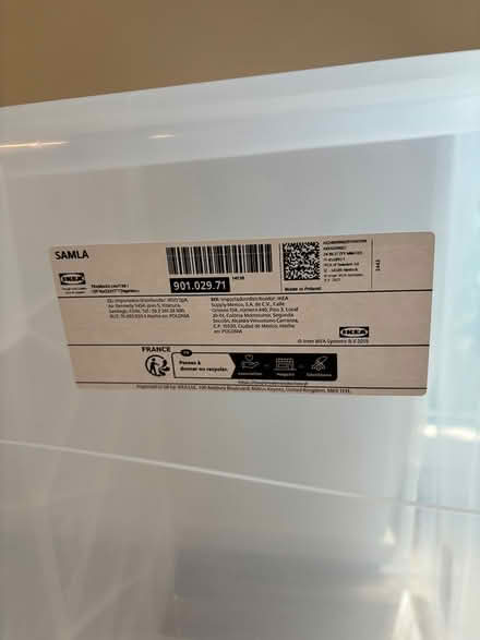 Photo of free 2x 130l storage boxes with wheels (Poplar E14) #3