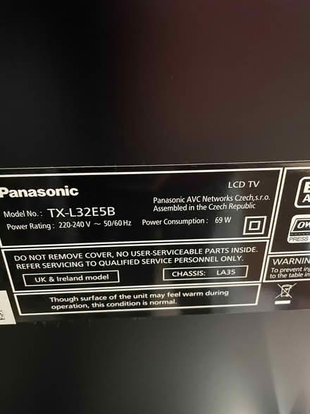 Photo of free Panasonic TX-L32E5B LCD TV (Lee-on-the-Solent PO13) #3