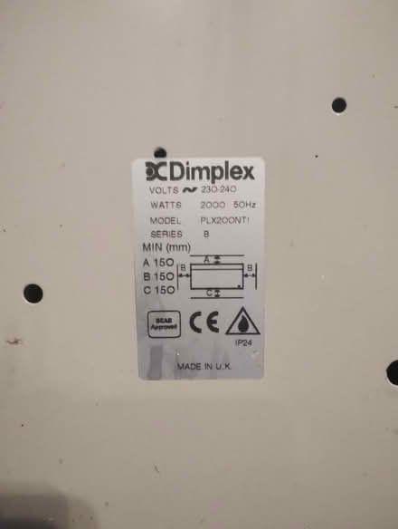 Photo of free Dimplex wall mounted heater (CO12) #2