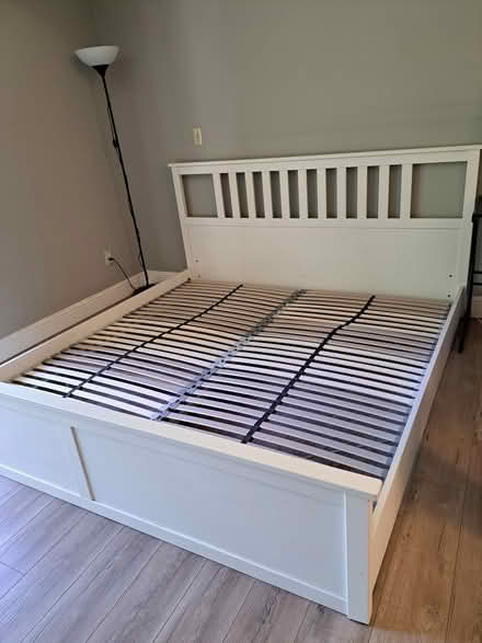 Photo of free White wooden King Size bed frame (San Jose North) #1