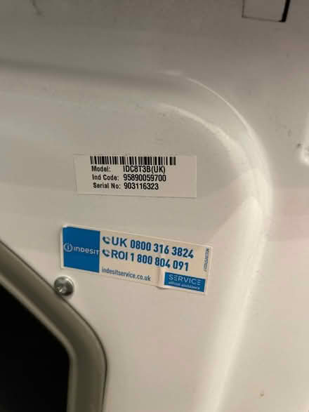 Photo of free Tumble dryer (not heating up) (Eccles M30) #2