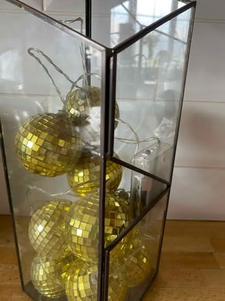Photo of free Gold lights and glass container (Littleport, CB6 1) #1