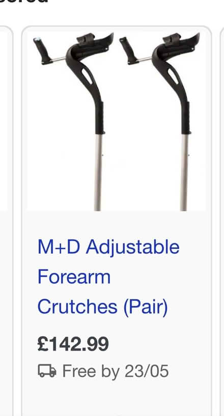 Photo of free Pair of Adjustable Forearm Crutches (Longworth OX13) #2