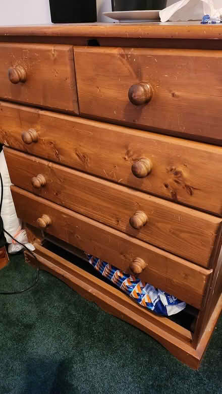 Photo of free Pine Wardrobe & 2 sets of draws (Np19 4fs) #2