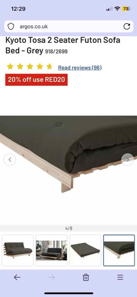 Photo of free Double grey cotton futon (B29) #2