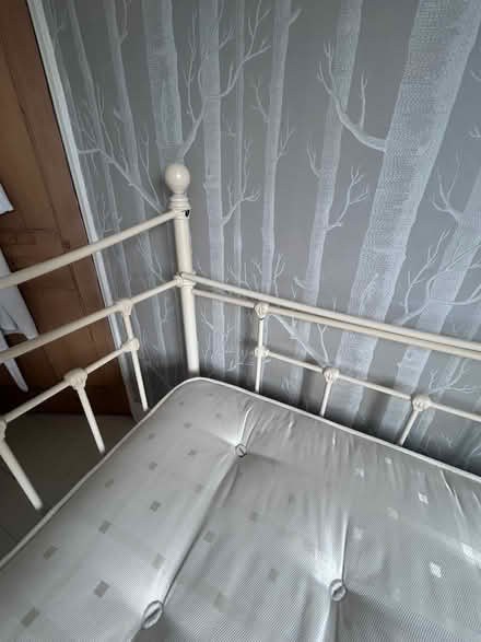 Photo of free Feather & Black iron day bed with trundle and top mattress. (Ravenscourt Park W6) #2