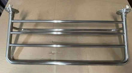 Photo of free Towel Shelf w/ Bar, Brushed Nickel (near the Cupertino Library) #1