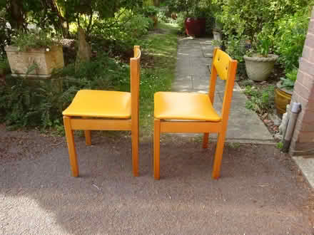 Photo of free Pair of Vintage Retro Kitchen Dining Chairs with Vinyl seats (Royal Wootton Bassett SN4) #3
