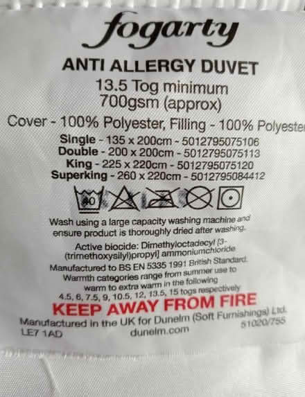 Photo of free Super king size duvet (City Centre NR2) #1