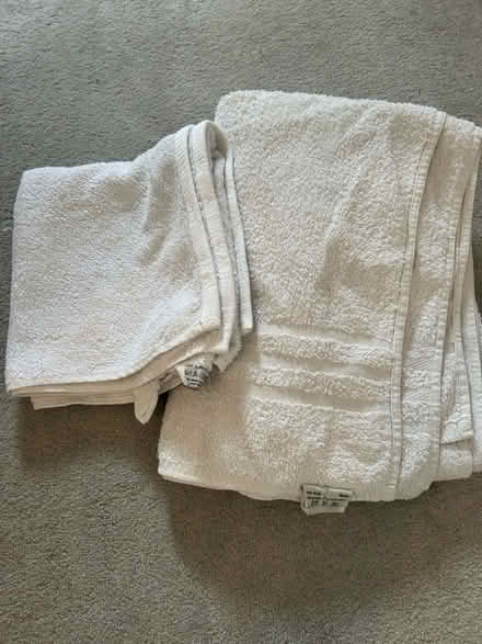Photo of free White bath and hand towel (Worcester) #1