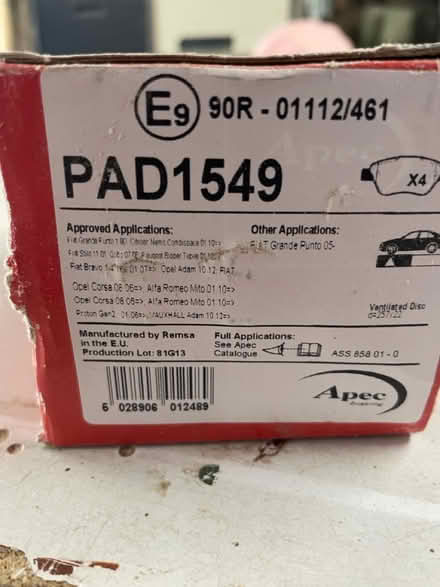 Photo of free Fiat pinto front pads (Sutton Coldfield B75) #1
