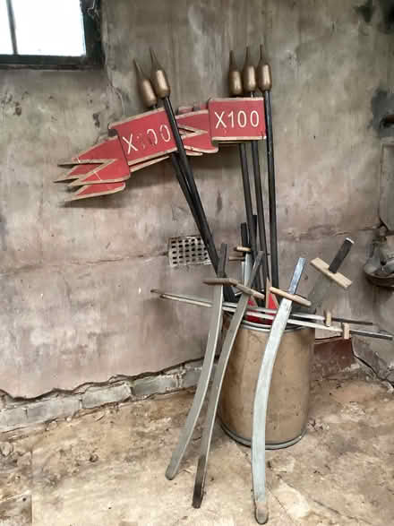 Photo of free Wooden play swords and flags (Long Marton CA16) #1