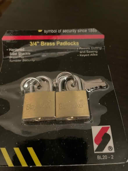 Photo of free Small brass padlocks for suitcases (Woodside) #1