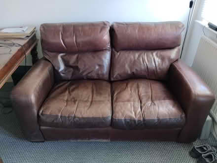 Photo of free Leather 2 seater sofa (Lancaster Marsh LA1) #2
