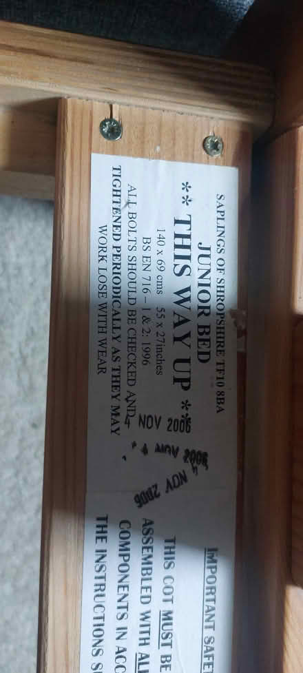 Photo of free Pine Toddler Bed (CT1) #1