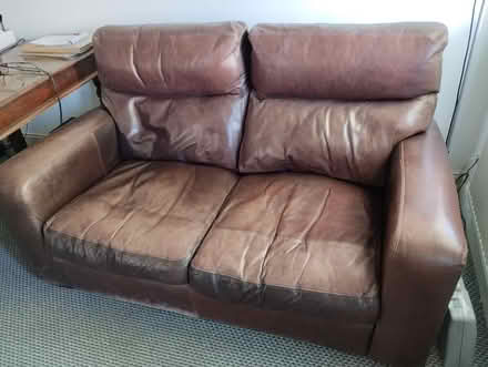 Photo of free Leather 2 seater sofa (Lancaster Marsh LA1) #1