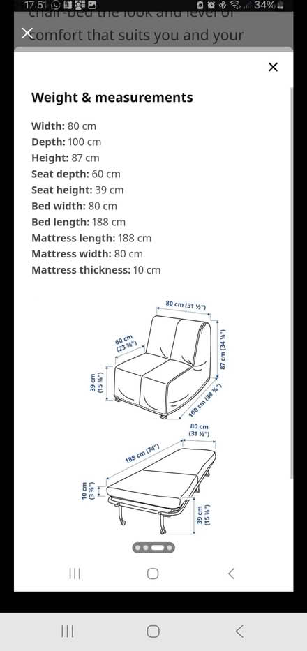 Photo of free Chair only (no mattress and cover) (Balham) #2