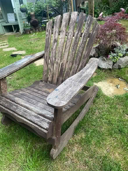 Photo of free Wooden garden rocking chair (Garston WD25) #2