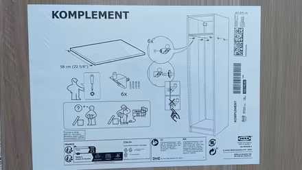 Photo of free IKEA four Shelves for W: 100 D: 60 PAX, damaged (Heswall CH60) #1