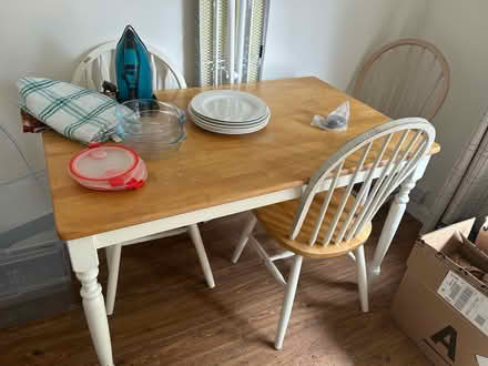 Photo of free Wooden table and 4 chairs (TN4) #1