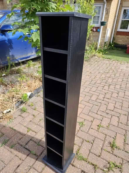 Photo of free Black Wooden Tower Shelf (TW13 4DY) #1