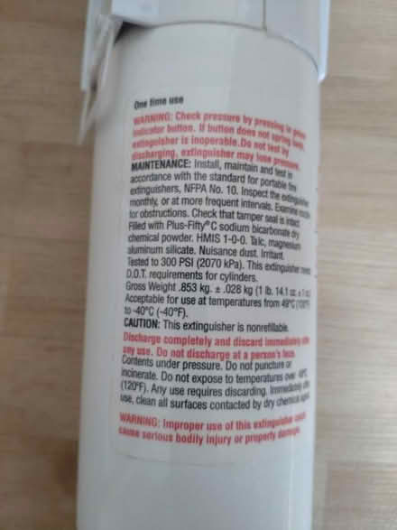 Photo of free Small fire extinguisher (Wokingham RG41) #3