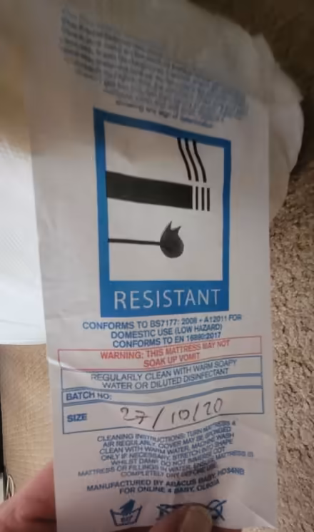 Photo of free Cot Bed Mattress 140cm x 70cm (Overstone Lodge) #3