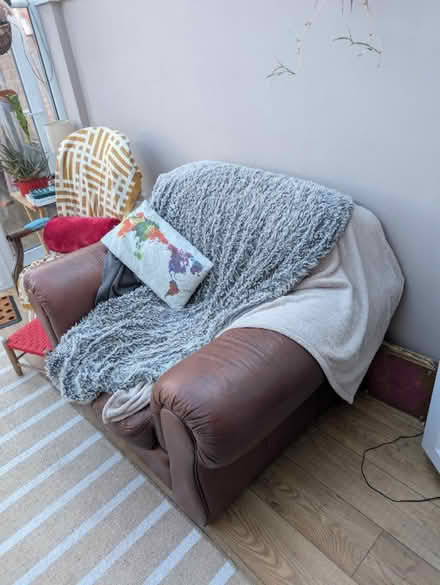 Photo of free Large brown armchair (WR2 St Johns, Worcester) #2