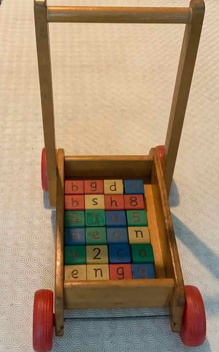 Photo of free Baby walker and wooden blocks (Chorlton M21) #1