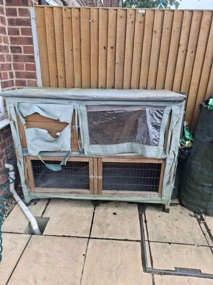 Photo of free Large wooden rabbit hutch (ME20) #1