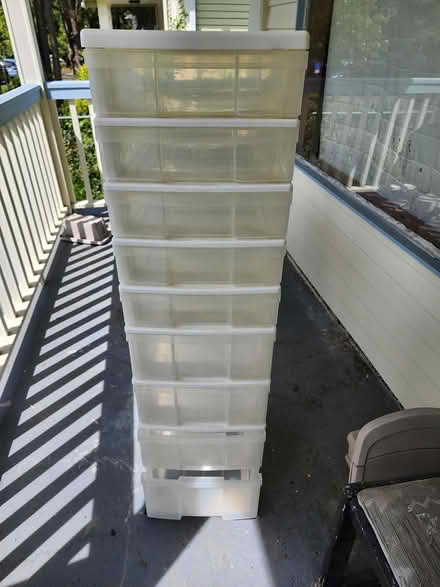 Photo of free Tall plastic drawers (Central District/Madrona) #1