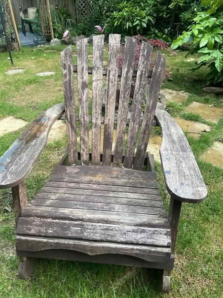Photo of free Wooden garden rocking chair (Garston WD25) #1