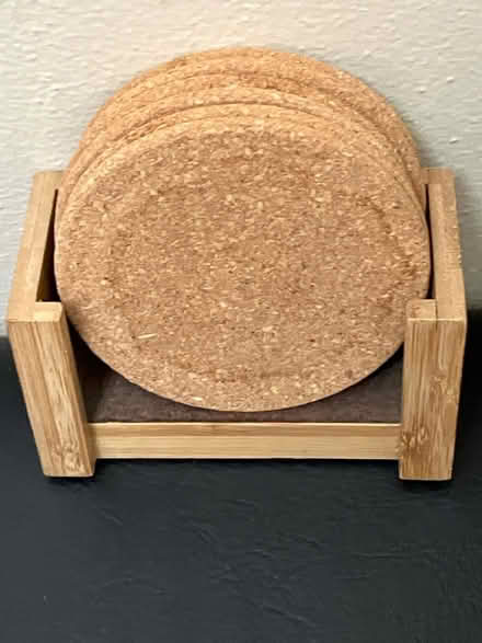Photo of free Cork coasters and holder (Bellevue) #1