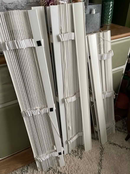 Photo of free White wood Venetian blinds (Leyton) #1
