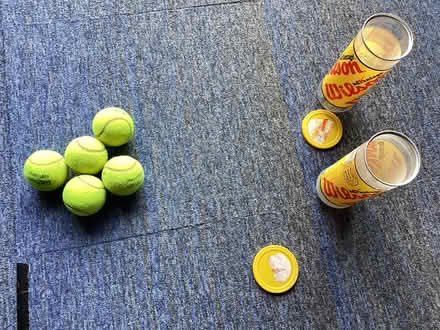 Photo of free 5x old tennis balls (Swainshill HR4) #1