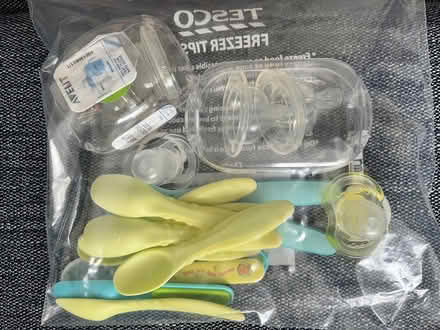 Photo of free baby spoons (used),bottle teats (unused), dummies (unused) (Craigmount EH12) #1