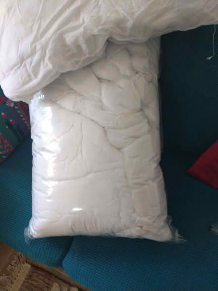 Photo of free Double duvet + 2 pillows (Nooklands PR2) #1