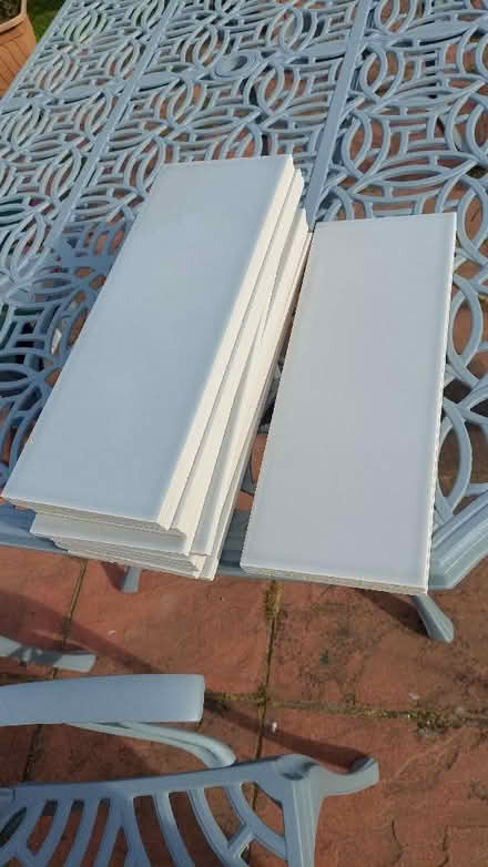 Photo of free 13 wall tiles, 40 x 15 cm rectangular shape (Swinford OX29) #1