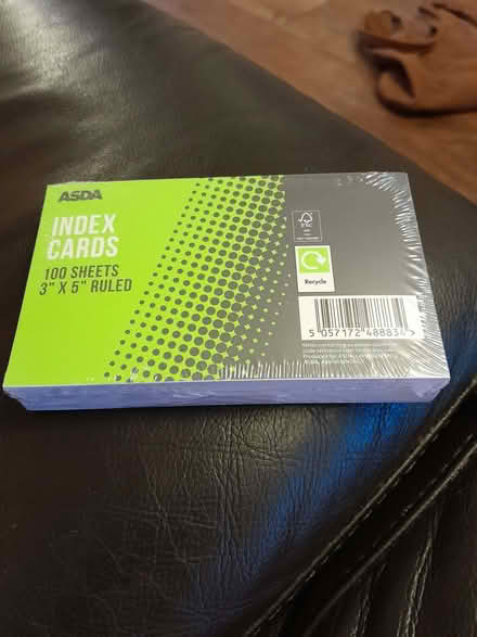 Photo of free Pack of white index cards (Baswich ST17) #1