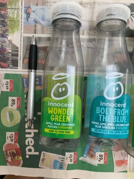 Photo of free Empty Innocent drink bottles (bexleyheath DA7) #1