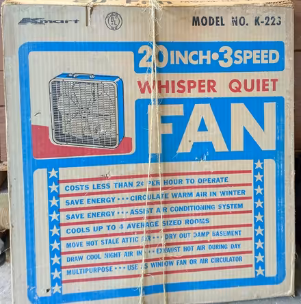 Photo of free Quiet old 3 speed fan (Btwn DeAnza Collg&Home Depot) #1