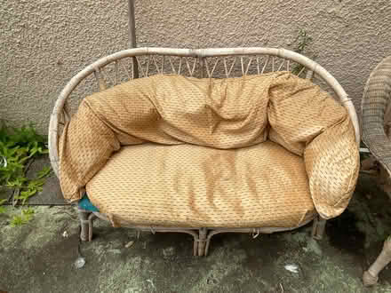 Photo of free Wicker garden sofa (Higham Ferrers) #1
